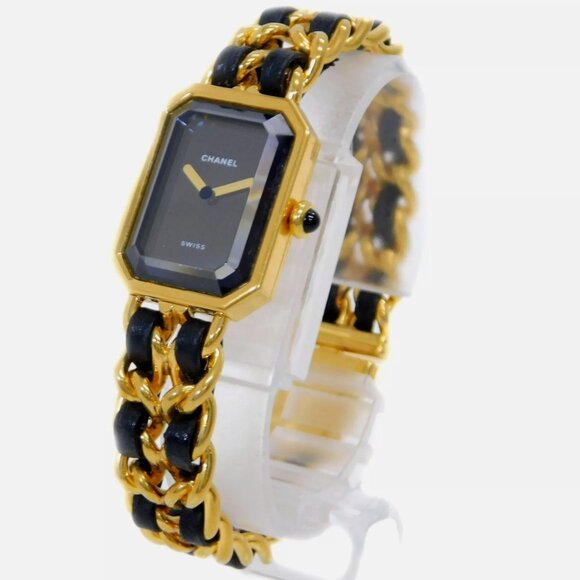 MINT! CHANEL Premiere 18k Gold Plated L Quartz Ladies Watch - Picture 3 of 11